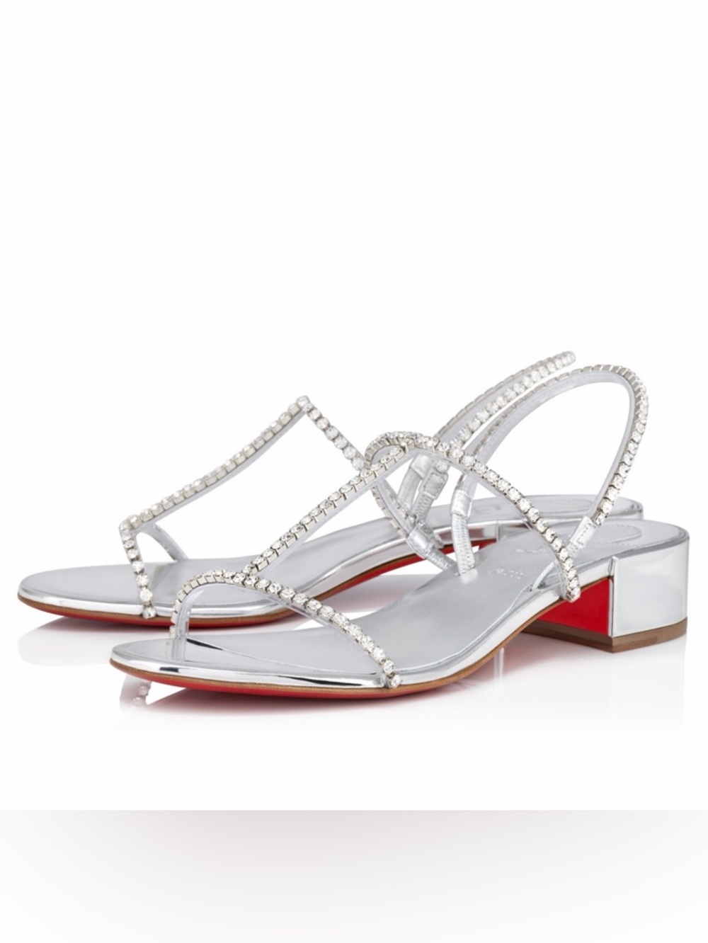 Christian Louboutin Simple Queenie Crystal RETAIL 1,250